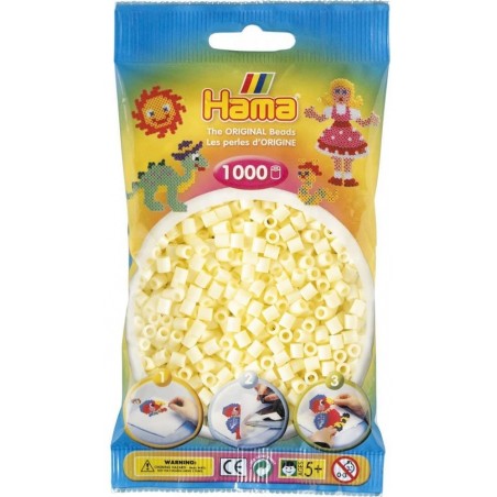 Hama - Perles - 207-02 - Taille Midi - Sachet 1000 perles crème