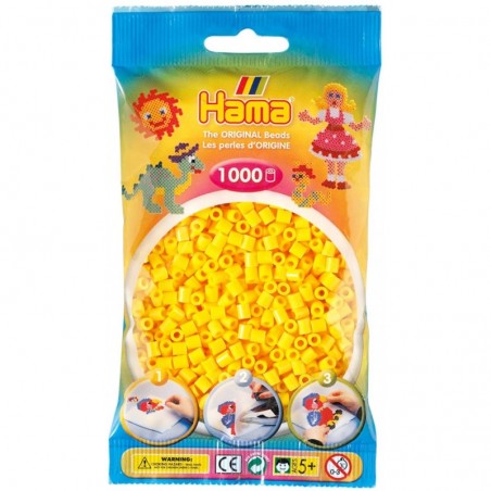 Hama - Perles - 207-03 - Taille Midi - Sachet 1000 perles jaune