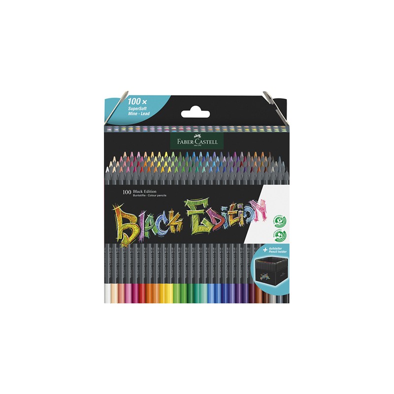 Faber-Castell - Beaux arts - Coffret Black Edition de 100 crayons de couleurs