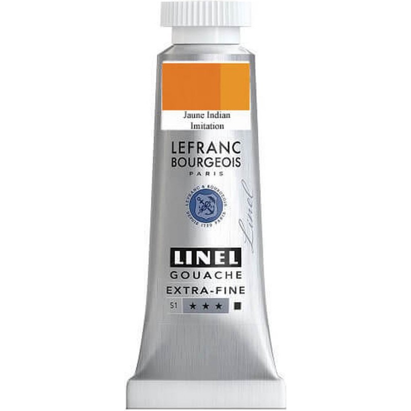 Lefranc Bourgeois - Beaux arts - Gouache extra fine - Jaune indien - 14ml