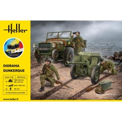 Heller - Maquette - Starter Kit - Militaire - Diorama Dunkerque