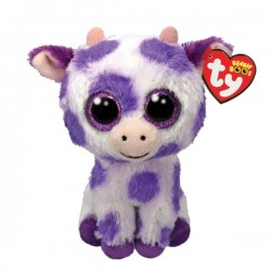 peluche TY - Peluche 15 cm - Ethel la vache violette