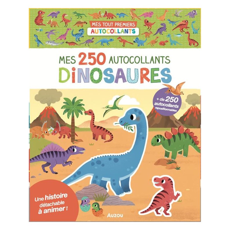 Auzou - 250 autocollants - dinosaures