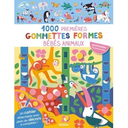 Auzou - 1000 premières gommettes formes - bébés animaux