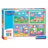 Clementoni - Puzzle 4 en 1 - Peppa Pig