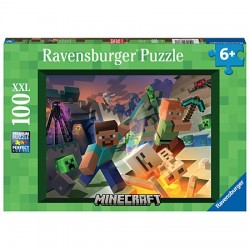 Ravensburger - Puzzle 100 pièces XXL - Monstres de Minecraft