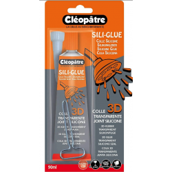Cléopâtre - Loisirs créatifs - Tube de colle silicone 3D transparente - 80 ml