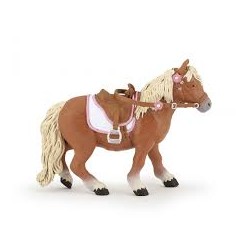 Papo - Figurine - 51559 - Chevaux, poulains et poneys - Poney Shetland avec selle