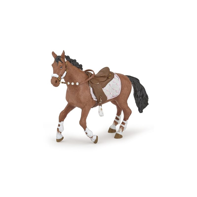 Papo - Figurine - 51553 - Chevaux, poulains et poneys - Cheval de la cavalière fashion hiver
