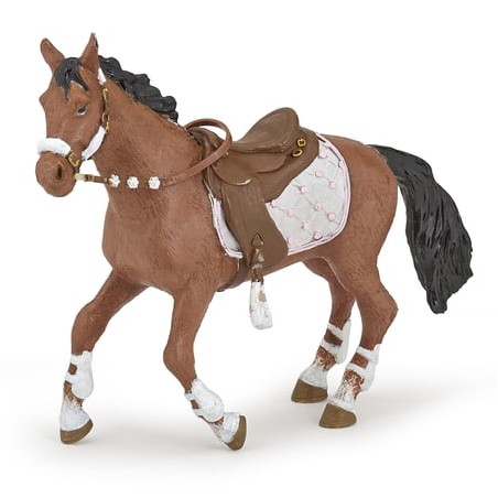 Papo - Figurine - 51553 - Chevaux, poulains et poneys - Cheval de la cavalière fashion hiver