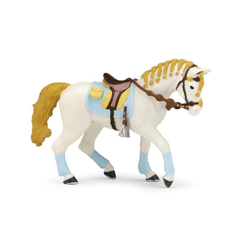 Papo - Figurine - 51545 - Chevaux, poulains et poneys - Cheval de la cavalière fashion bleue