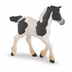 Papo - Figurine - 51508 - Chevaux, poulains et poneys - Poulain cob pie noir  