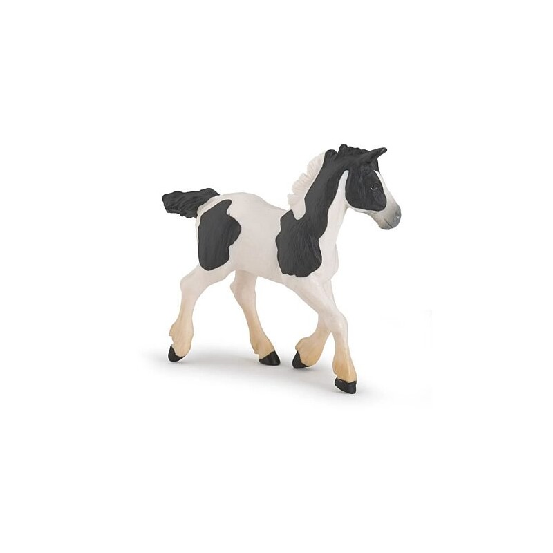 Papo - Figurine - 51508 - Chevaux, poulains et poneys - Poulain cob pie noir  