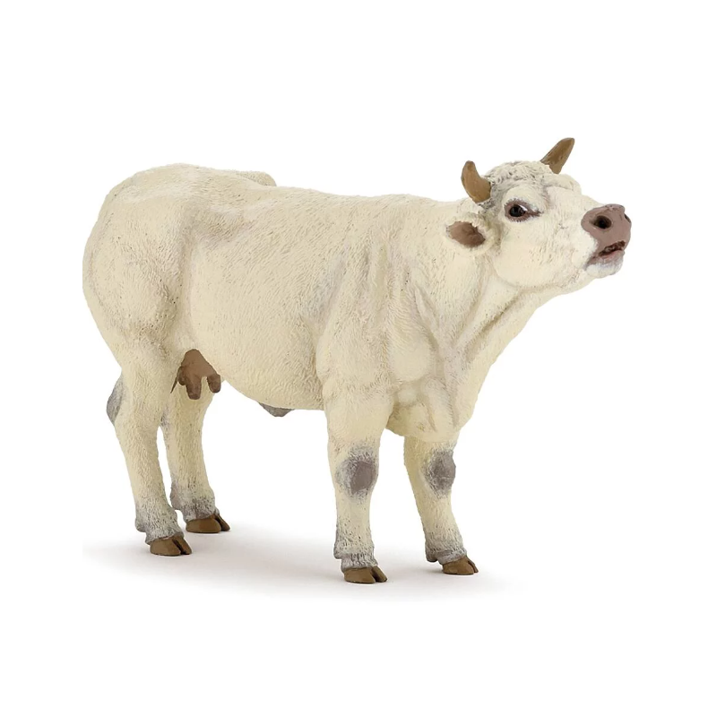 Papo - Figurine - 51158 - La vie à la ferme - Vache charolaise meuglant