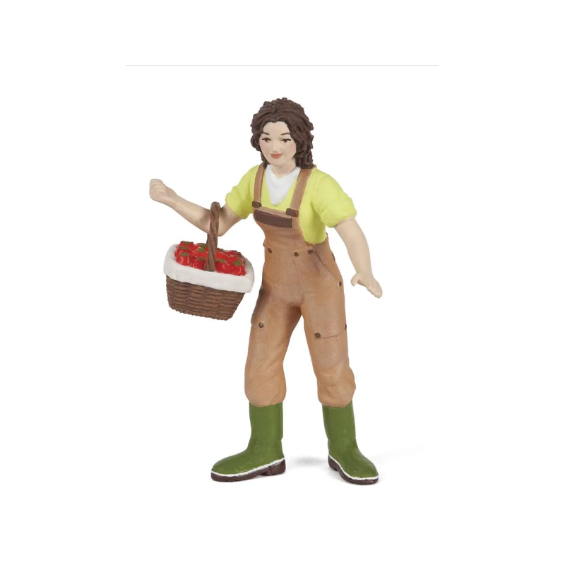 Papo - Figurine - 39219 - La vie à la ferme - Fermière au panier