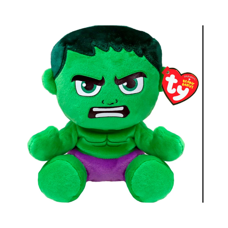 Peluche TY - Peluche 15 cm - Marvel - Hulk soft