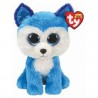 Peluche TY - Peluche 22 cm - Prince le chien husky bleu