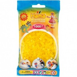 Hama - Perles - 207-14 - Taille Midi - Sachet 1000 jaune transparent