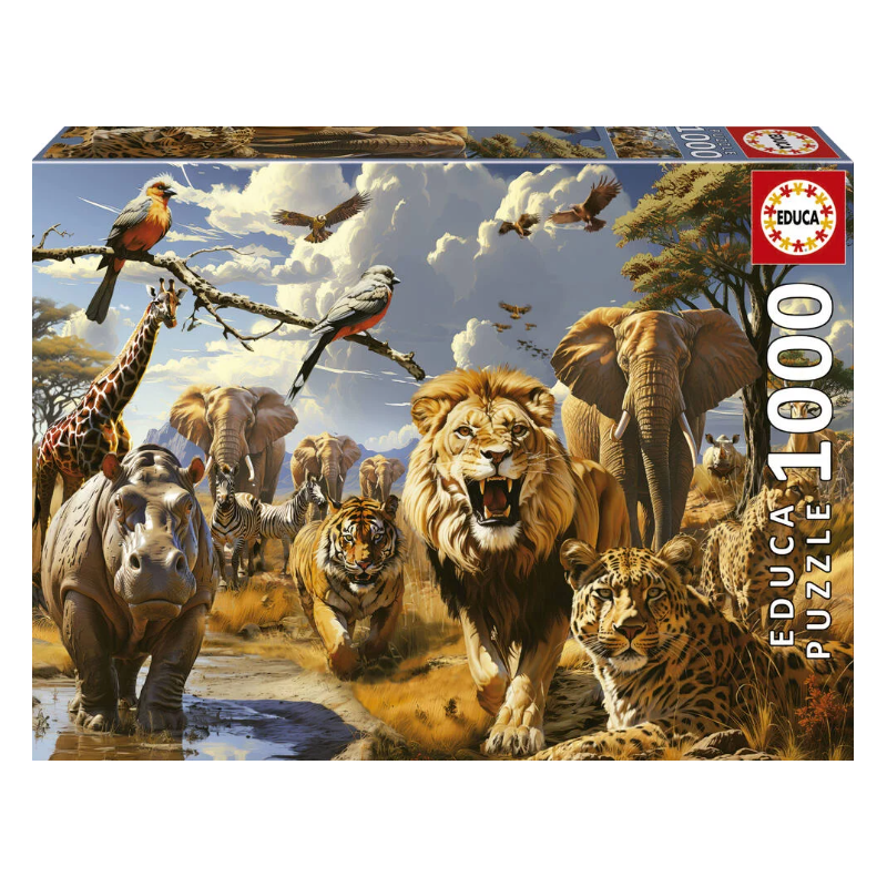 Educa - Puzzle 1000 pièces - Animaux sauvages