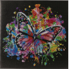 OZ - Loisirs créatifs - Crystal Art - Kit tableau broderie diamant 30x30cm - Papillon multicolore