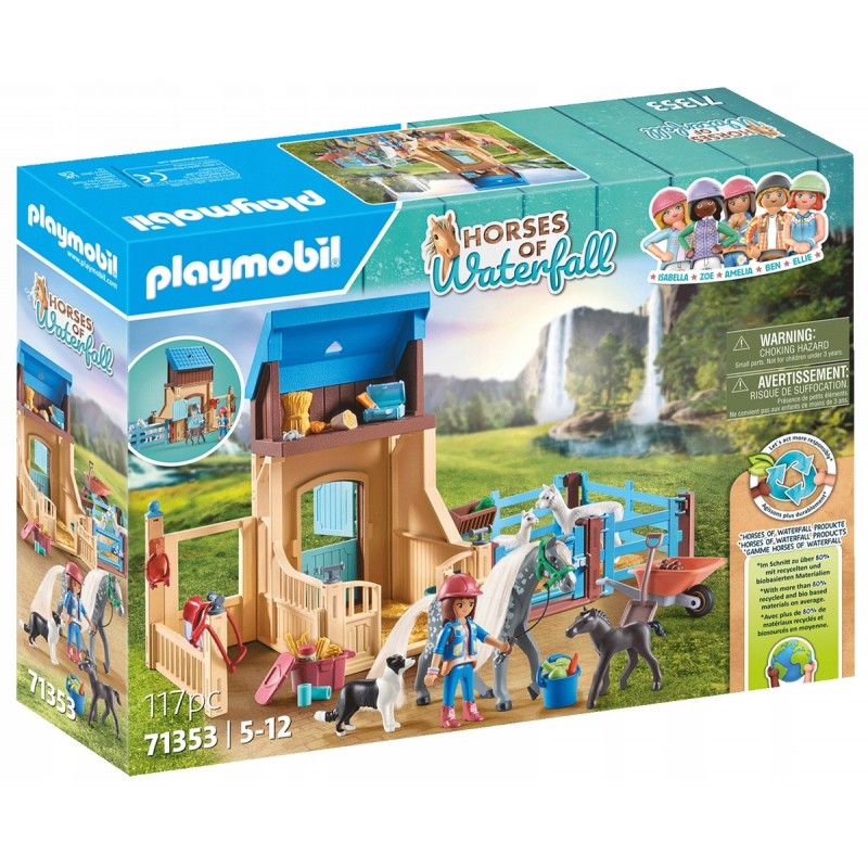 Playmobil - 71353 - Waterfall - Amélia et Whisper avec box pour chevaux