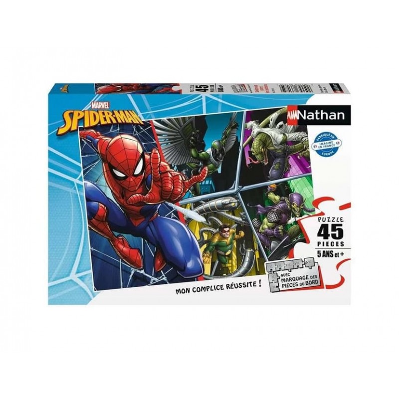 Nathan - Puzzle 45 pièces - Spider-man contre les méchants - Spider-man