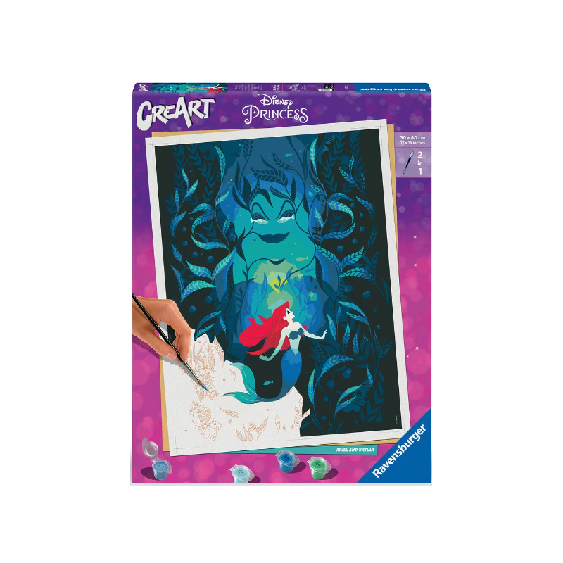 Ravensburger - CreArt - 30x40cm - Ariel et Ursula Disney Princess
