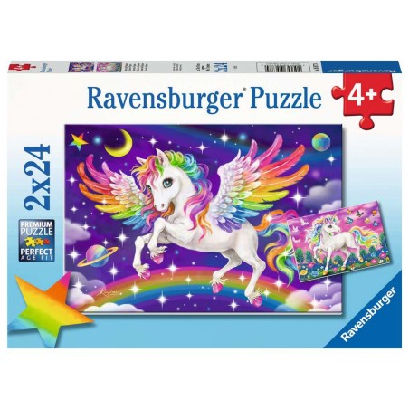 Ravensburger - Puzzles 2x24 pièces - Licorne et Pégase