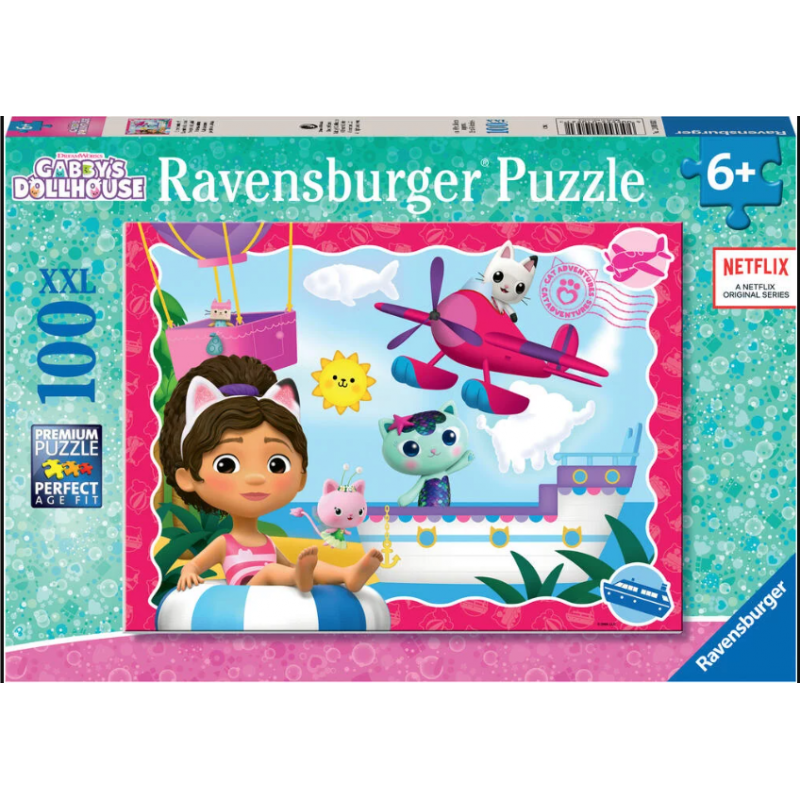 Ravensburger - Puzzle 100 pièces XXL - L'aventure des chats ! - Gabby's dollhouse