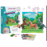 OZ - Loisirs créatifs - Crystal Art - Coffret scène 3D à diamanter Ma petite écurie