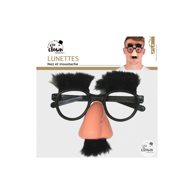 P'tit Clown - Déguisement et fête - Lunettes nez et moustache
