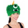 P'tit Clown - Déguisement et fête - Chapeau monstre velu - vert clair - adulte