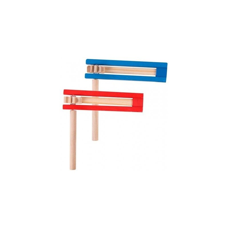 P'tit Clown - Déguisement et fête - Crécelle en bois - couleur aléatoire