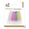 P'tit Clown - Déguisement et fête - Bougie - multicolore - lot de 24