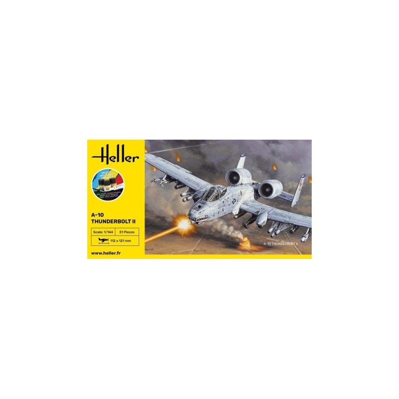 Heller - Maquette - Starter kit - Avion - A-10 Thunderbolt II