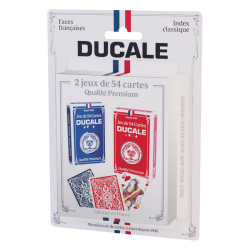 Ducale - Jeu de cartes - Blister de 2 jeux de 54 cartes