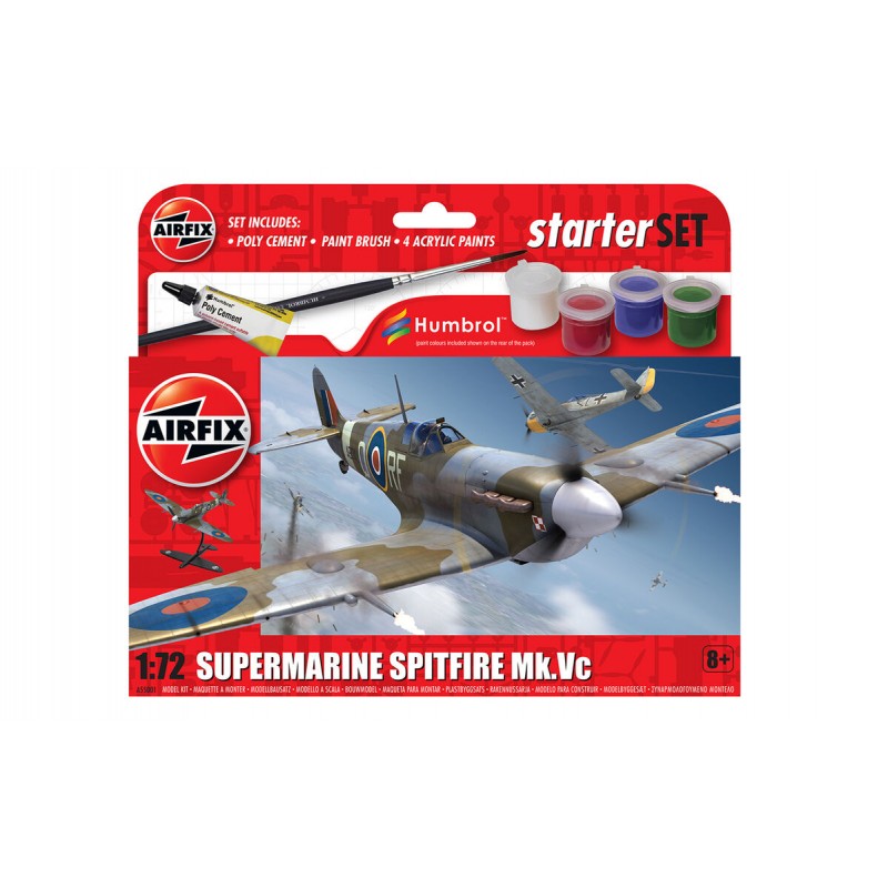Airfix - Maquette d'avion - Starter Set - Supermarine Spitfire MK.VC