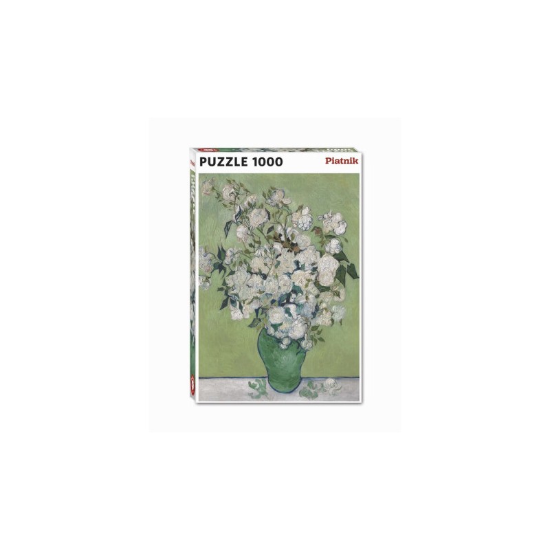 Piatnik - Puzzle 1000 pièces - Vase de roses Van Gogh