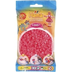 Hama - Perles - 207-33 - Taille Midi - Sachet 1000 perles rouge fluo