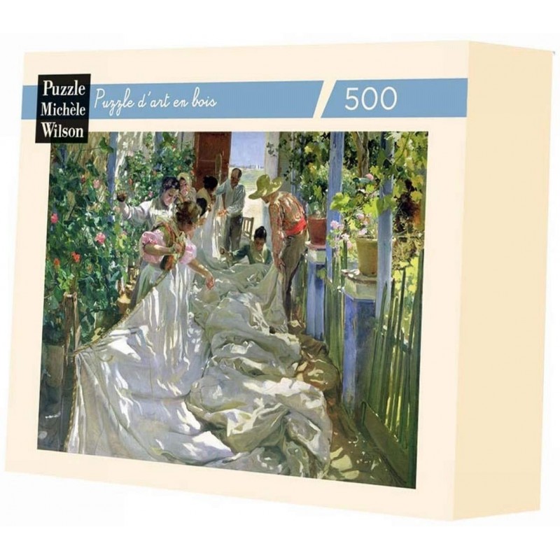 Michèle Wilson - Puzzle d'art en bois - 500 pièces - En cousant la voile - Sorolla