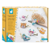 Janod - Loisirs créatifs - 6 barrettes animaux pailletés à créer