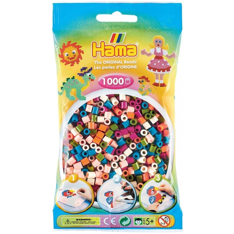 Hama - Perles - 207-58 - Taille Midi - Sachet 1000 perles mélange mix