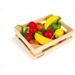 Janod - Cagette 12 fruits en bois