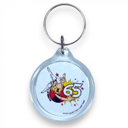 Porte clé rond en métal -...