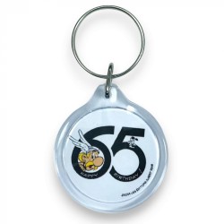 Porte clé rond en métal -...