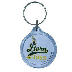 Porte clé rond en métal -...