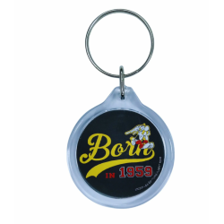 Porte clé rond en métal -...