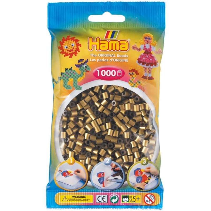 Hama - Perles - 207-63 - Taille Midi - Sachet 1000 perles bronze