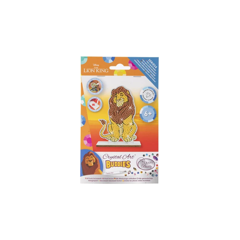 Crystal art - Tableau à diamanter avec socle - Disney Mufasa