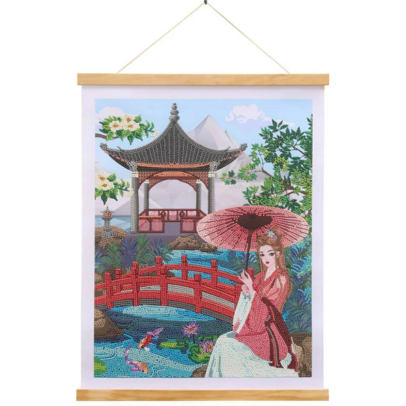 Crystal Art - Tableau à diamanter - Evasion Asie - Poster 35x45cm